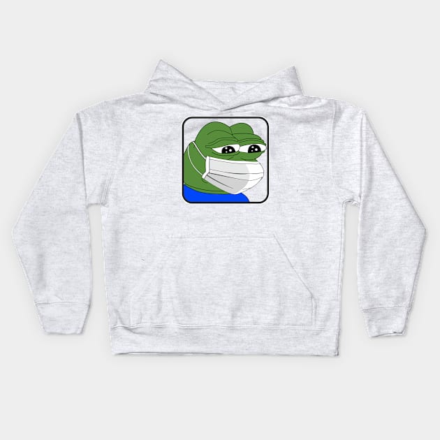 Covid Pepe Kids Hoodie by Akamo